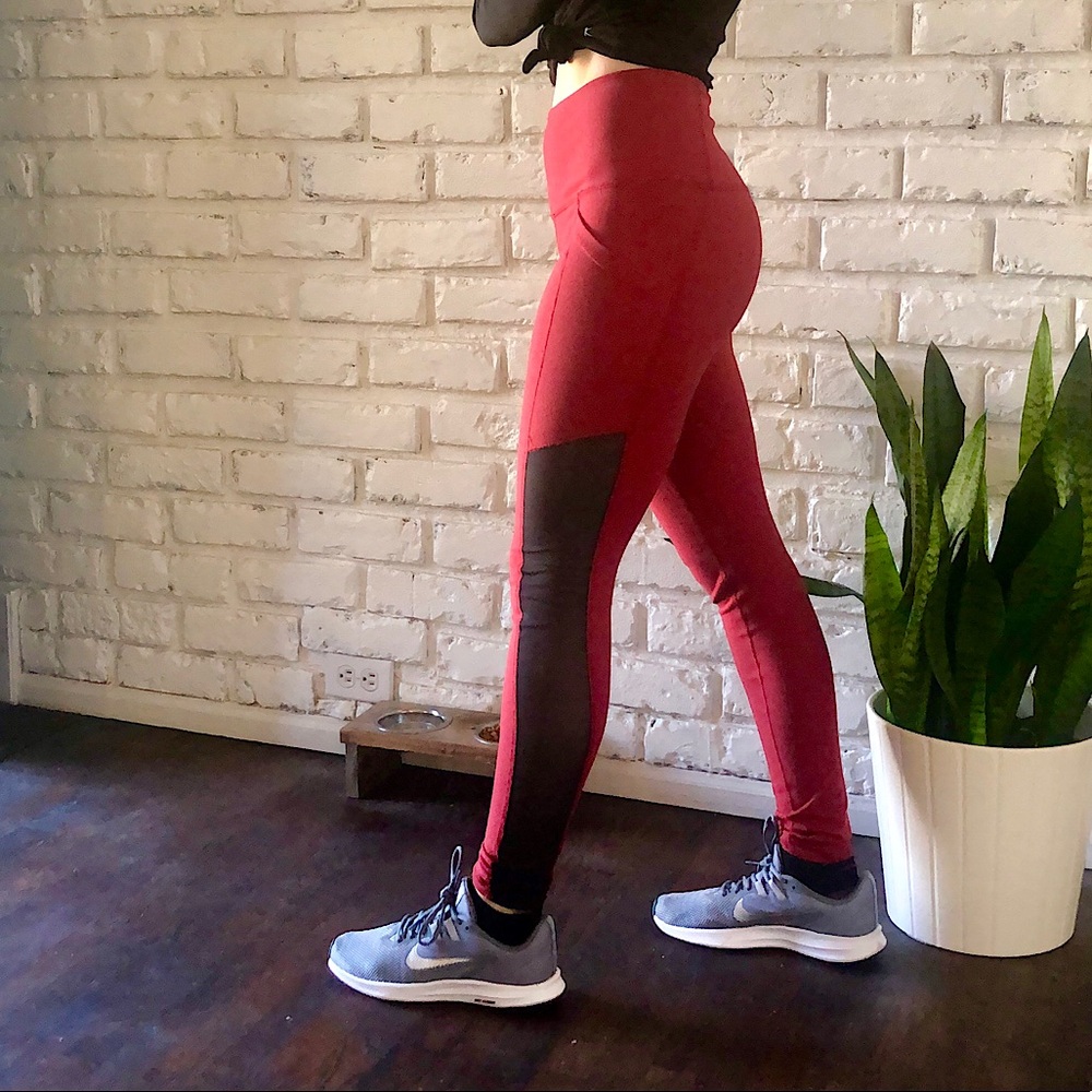 JoyLab Deep Red High Waisted Athletic Leggings